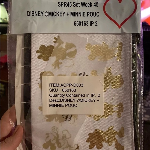 NIP THE HAPPY PLANNER DISNEY MICKEY MOUSE MINNIE MOUSE PEN CASE POUCH FOLDER - Picture 1 of 2
